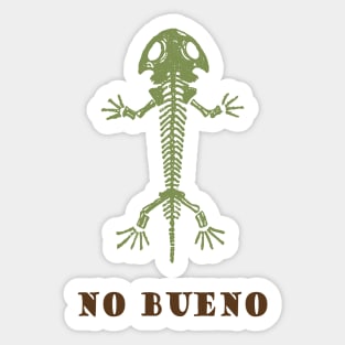 No Bueno Lizard Skeleton Sticker